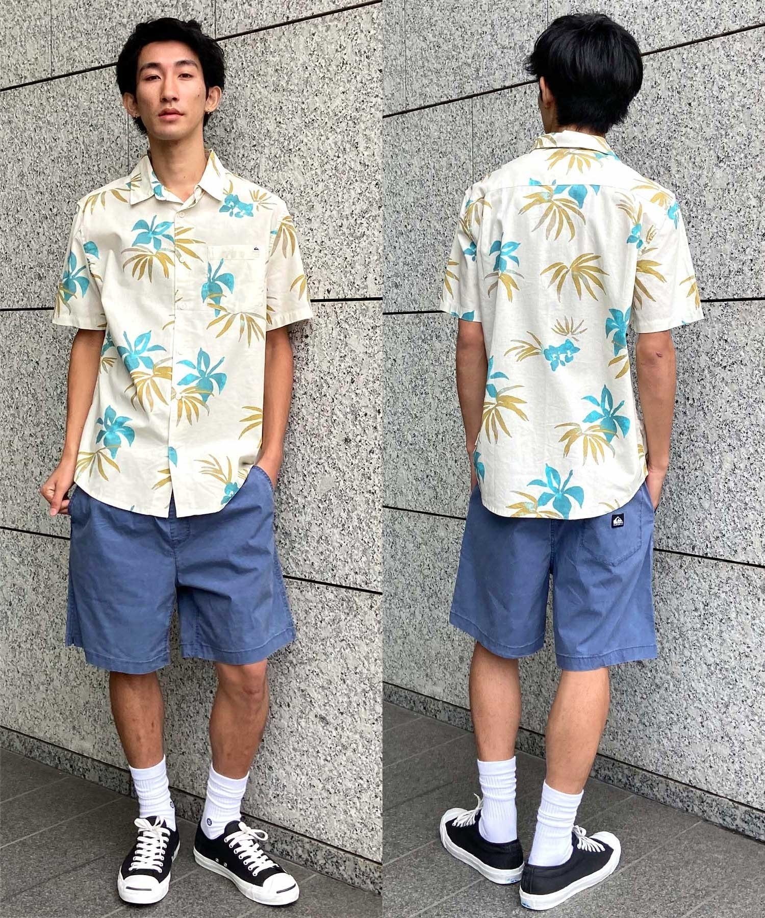 QUIKSILVER クイックシルバー メンズ ショートパンツ カラーパンツ ハーフパンツ ワンポイント ロゴ AQYWS03234(BQY0-S)