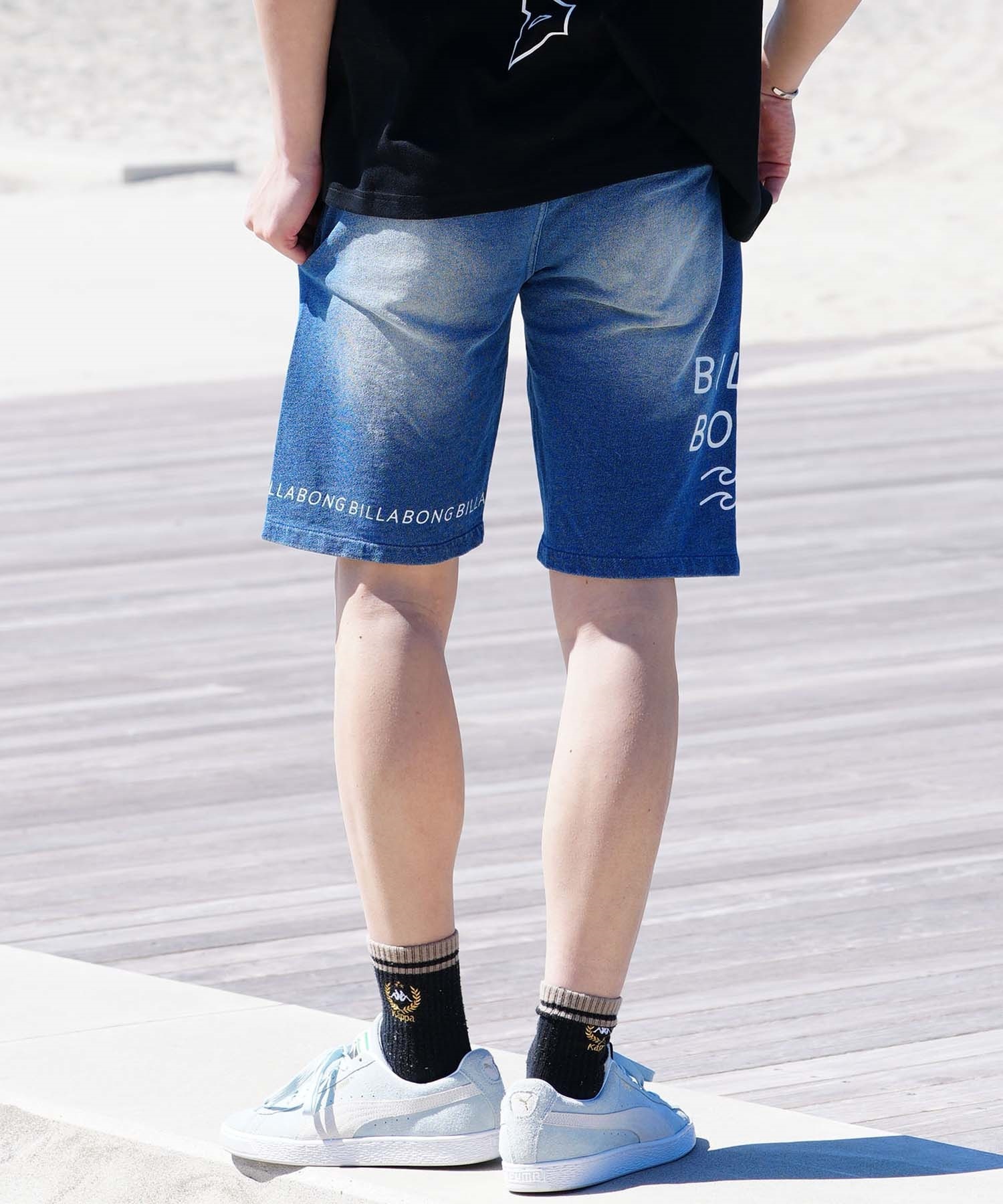 BILLABONG ビラボン LOGO PRINT SHORTS メンズ ショートパンツ ショーツ スウェット ロゴ 裏ピーチ起毛 BE011-605(GRH-M)