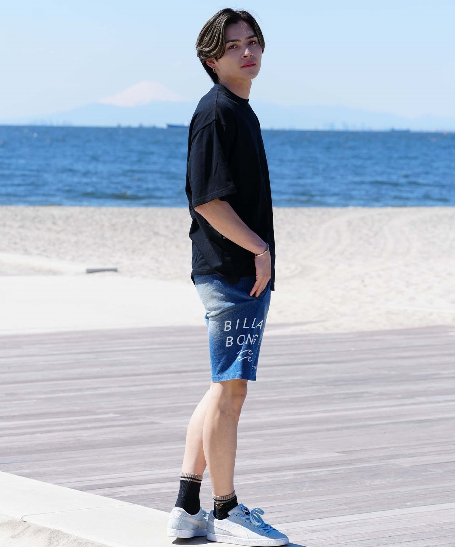 【マトメガイ対象】BILLABONG ビラボン LOGO PRINT SHORTS メンズ ショートパンツ ショーツ スウェット ロゴ 裏ピーチ起毛 BE011-605(WAA-M)