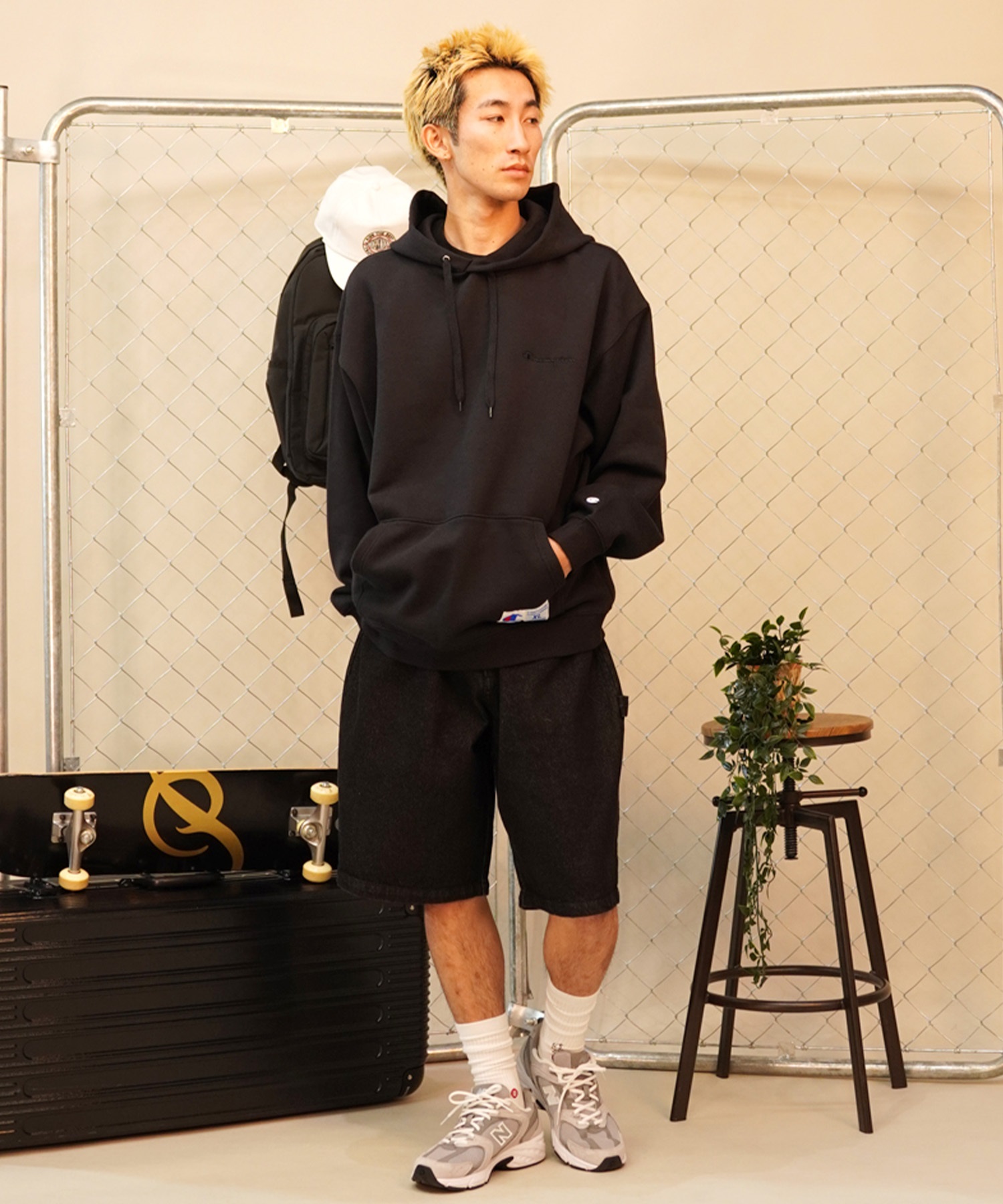 RVCA ルーカ メンズ デニムショーツ ハーフパンツ ワイドシルエット BE041-635(BLK-S)