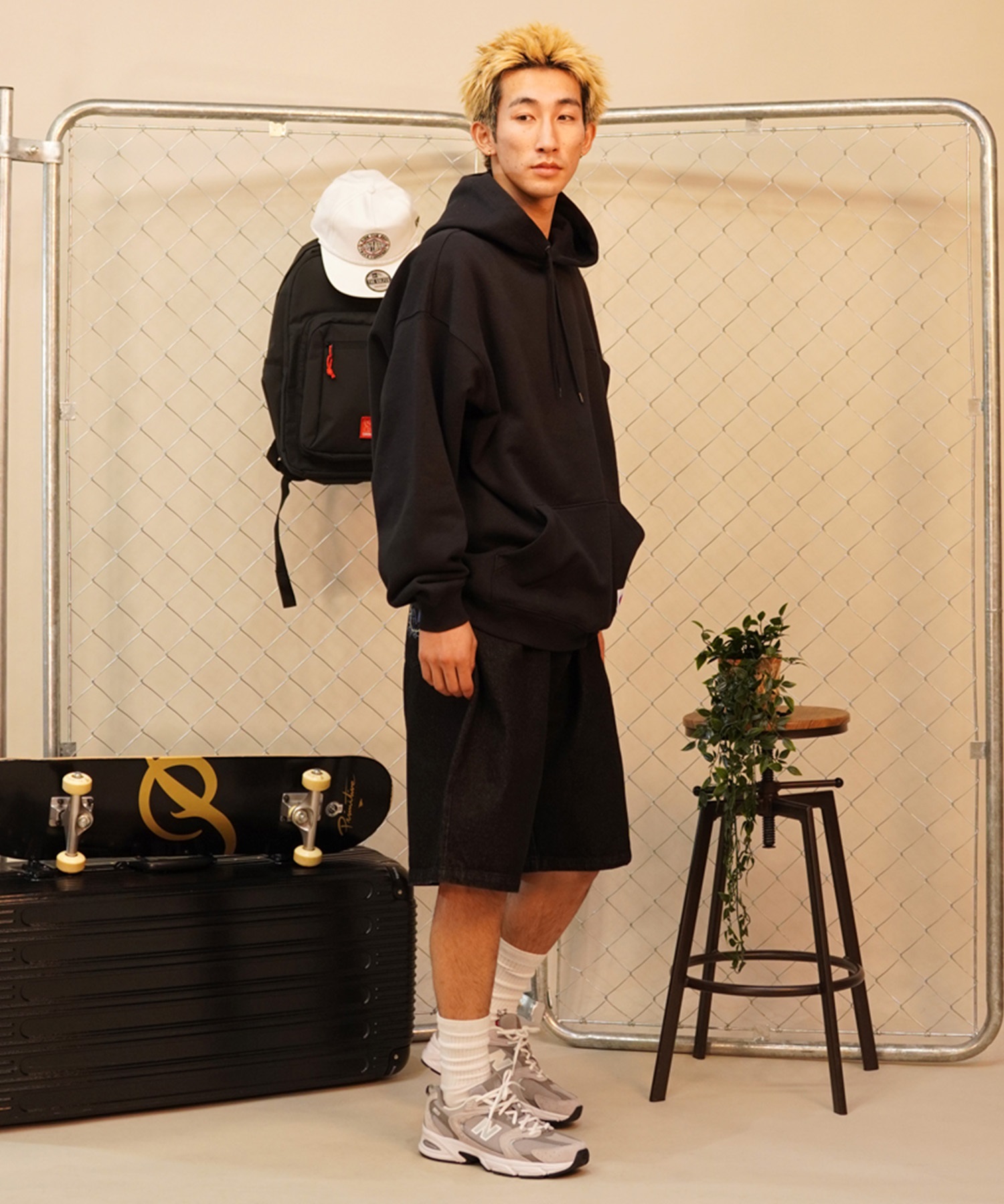 RVCA ルーカ メンズ デニムショーツ ハーフパンツ ワイドシルエット BE041-635(BLK-S)