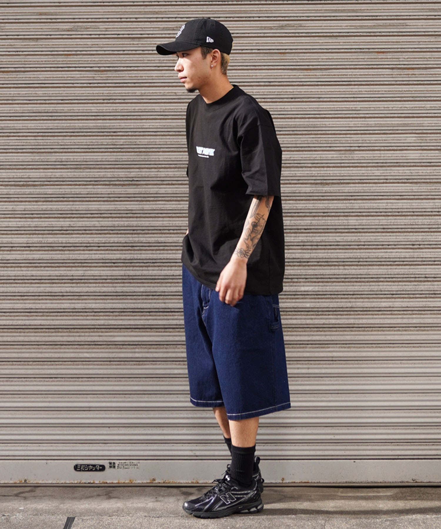 RVCA ルーカ メンズ デニムショーツ ハーフパンツ ワイドシルエット BE041-635(BLK-S)