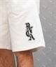 【マトメガイ対象】RVCA ルーカ メンズ ハーフパンツ ショートパンツ ワンポイント ロゴ セットアップ対応 BE041-637(WHT-S)