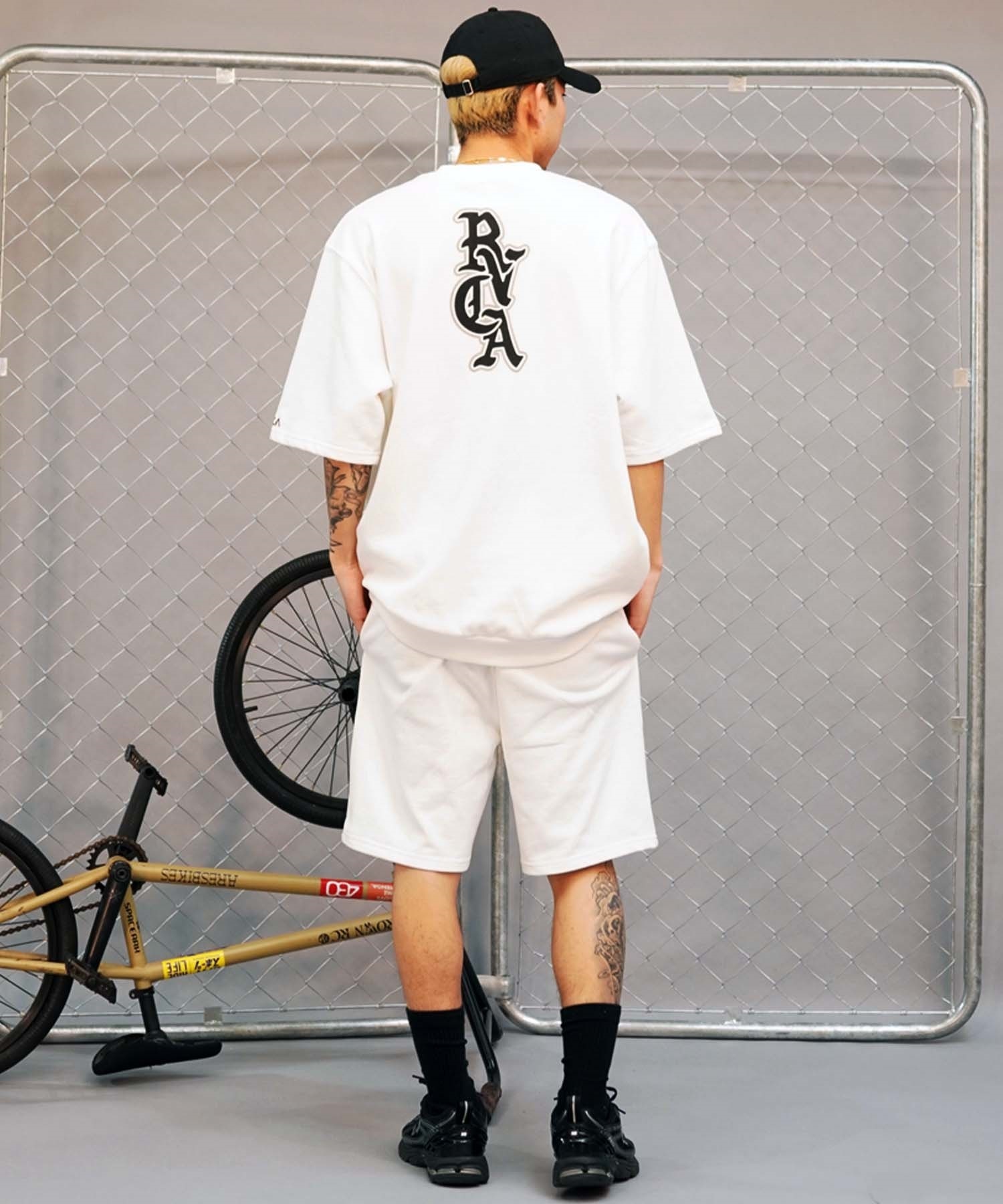 RVCA ルーカ メンズ ハーフパンツ ショートパンツ ワンポイント ロゴ セットアップ対応 BE041-637(WHT-S)