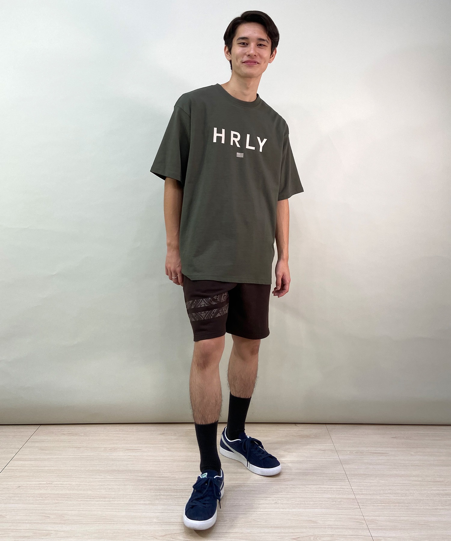 Hurley ハーレー メンズ ショートパンツ ショーツ ハーフパンツ スウェット トライバル柄 ライン セットアップ対応 MWS2411015(CFB-M)