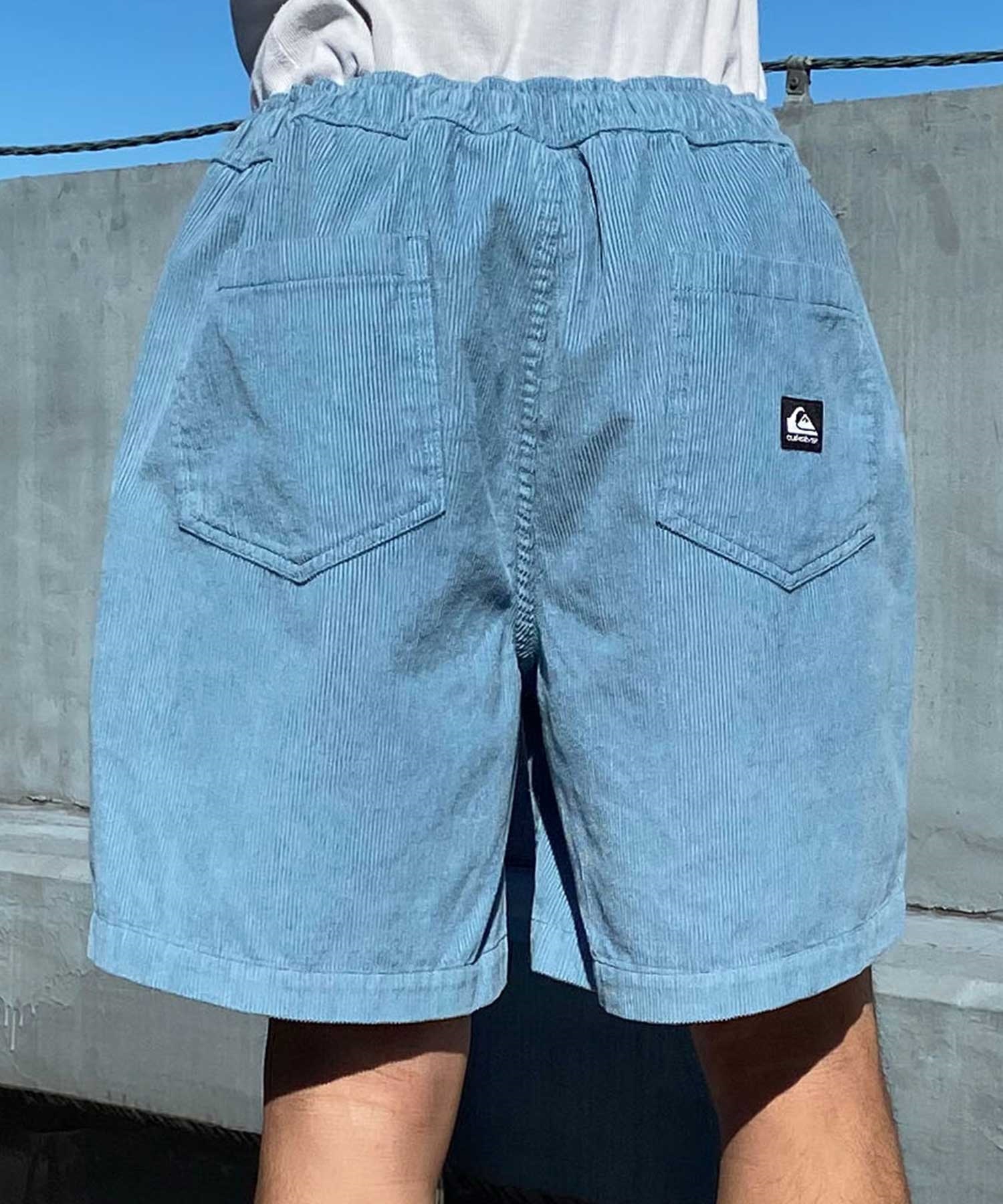 【クーポン対象】QUIKSILVER クイックシルバー TAXER CORD メンズ ウォークショーツ ショート パンツ ワンポイント コーデュロイ 18インチ AQYWS03235(BKQ0-S)