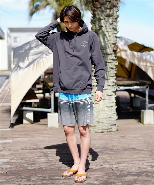 【クーポン対象】BILLABONG ビラボン BD011-501 メンズ トランクス 水着 ボードショーツ グラデーション ロゴ サーフイン ストレッチ KX1 E5(BKBL-28.0inch)