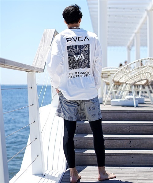 RVCA/ルーカ 総柄/ワンポイントロゴ ユーティリティ/水陸両用 サイドポケット ボードショーツ/ゴムトランクス/水着/ショーツ BD041-530(MDY-S)