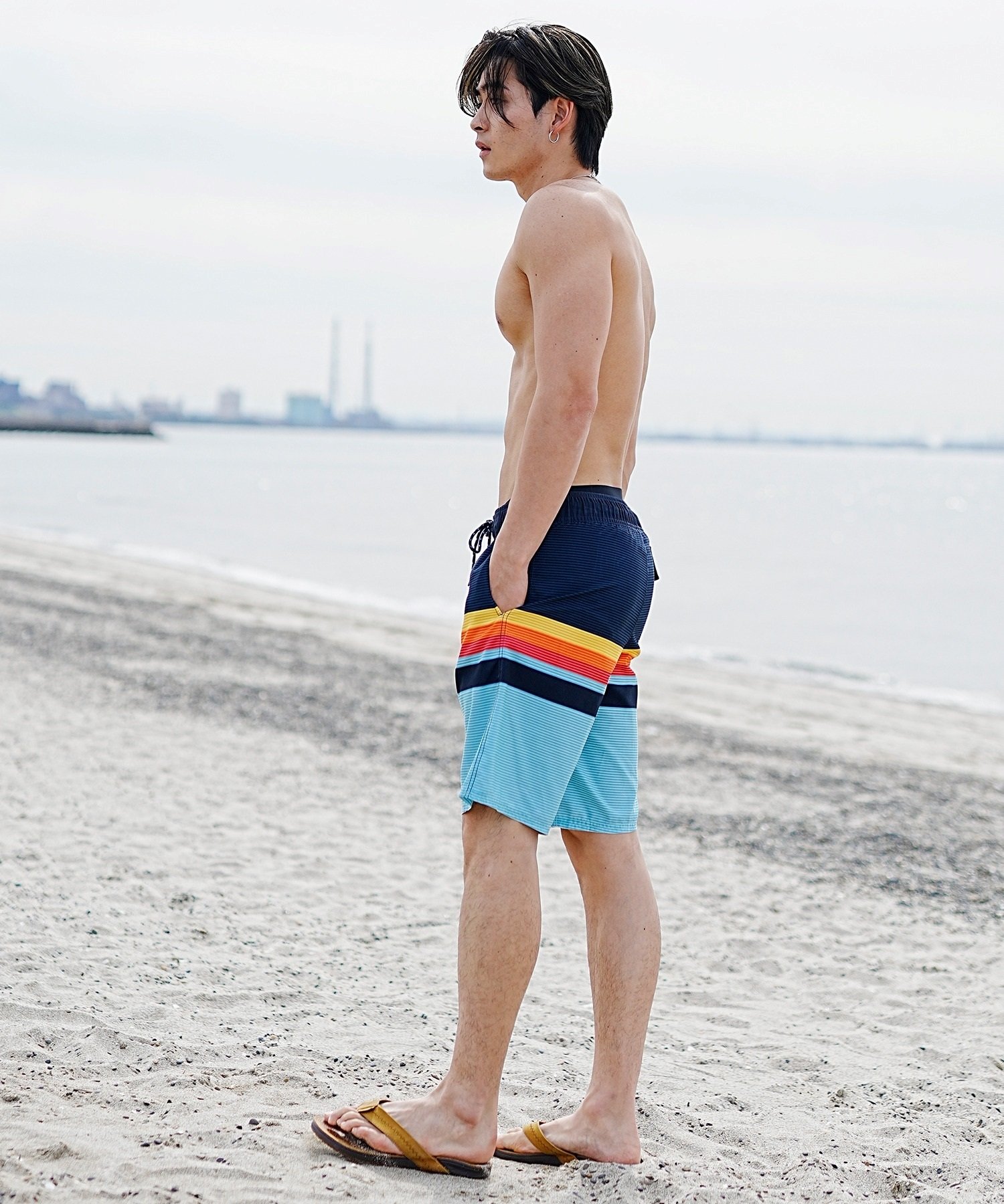 BILLABONG ビラボン ALLDAY STRIPE TRUNKS メンズ ボードショーツ サーフトランクス ゴムトランクス 水着 BE011-402(GRA-M)