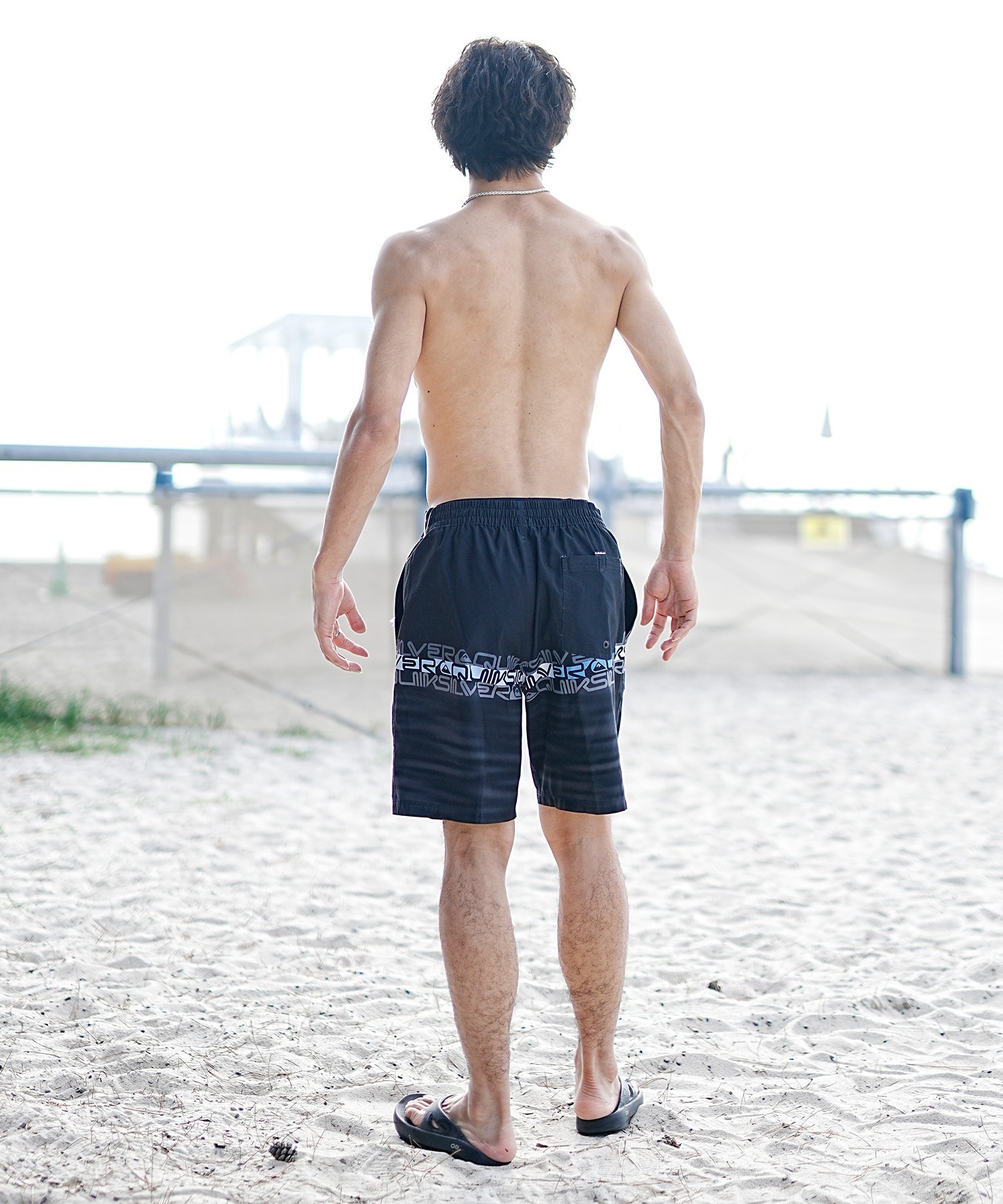 QUIKSILVER クイックシルバー メンズ ボードショーツ トランクス 水着 総柄 EVERYDAY WORDBLOCK VOLLEY 19 AQYJV03159(BYC6-S)