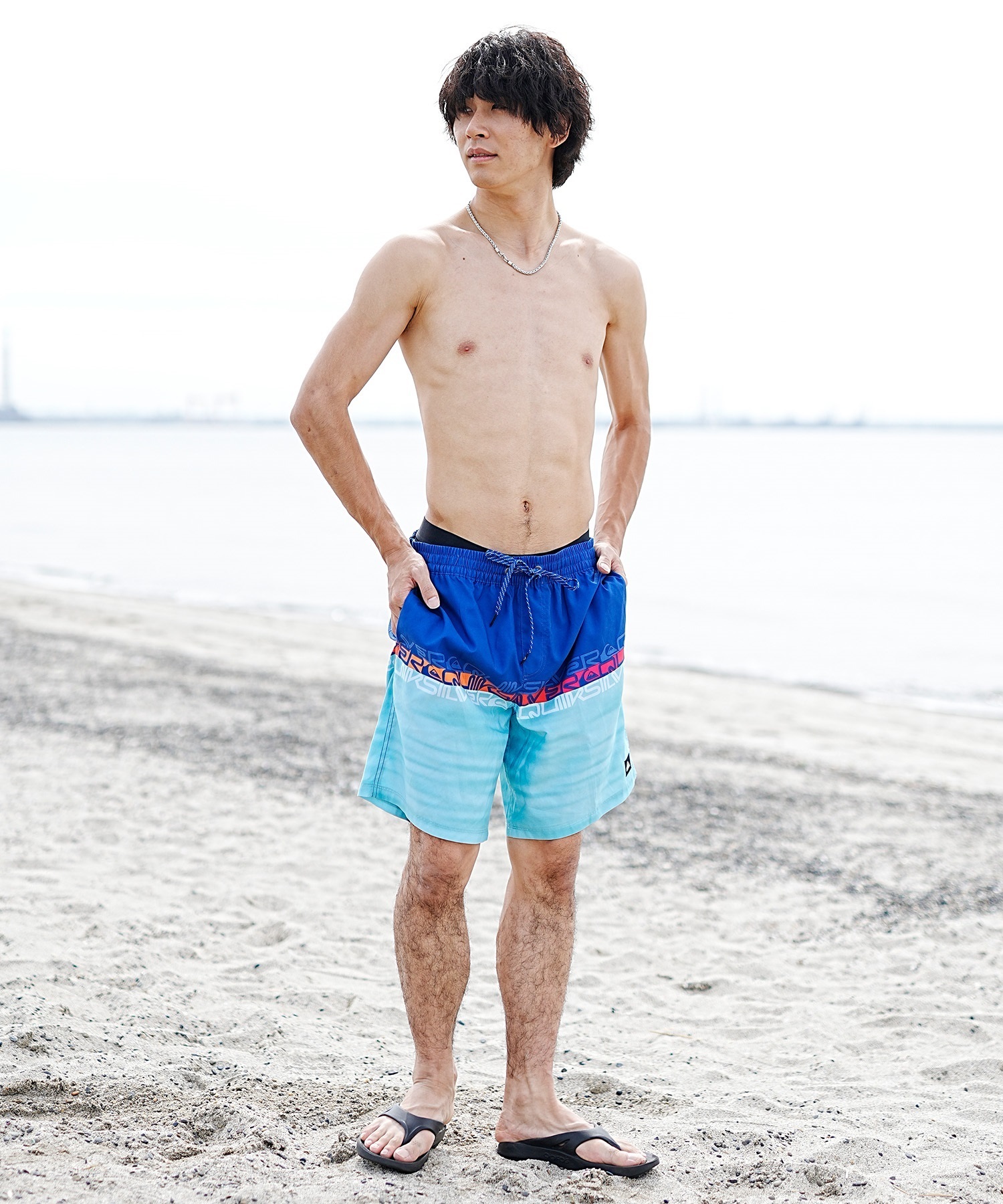 QUIKSILVER クイックシルバー メンズ ボードショーツ トランクス 水着 総柄 EVERYDAY WORDBLOCK VOLLEY 19 AQYJV03159(KVJ6-S)