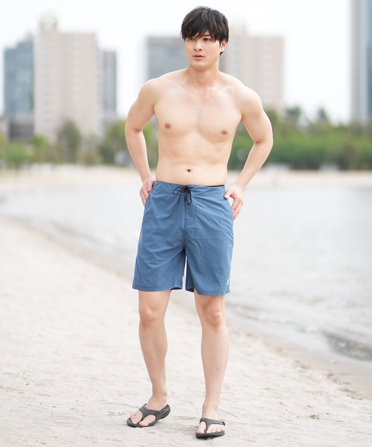 Hurley ハーレー 水着 海パン トランクス サーフパンツ メンズ ボードショーツ ロゴ 速乾 19インチ MBS0012190(H010-28.0inch)