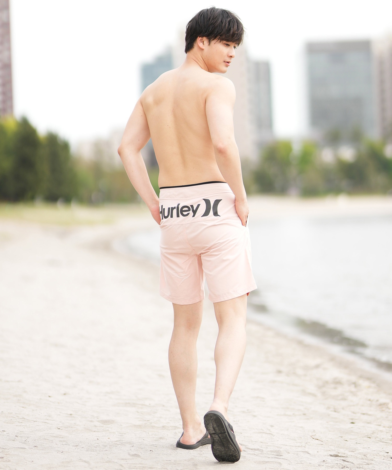 Hurley ハーレー 水着 海パン トランクス サーフパンツ メンズ ボードショーツ ロゴ 速乾 19インチ MBS0012190(H010-28.0inch)