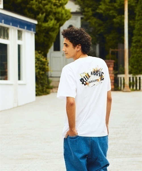 ムラサキスポーツ×BILLABONG/ビラボン水陸両用 BD011-896 半袖Tシャツ メンズ ムラサキスポーツ限定(WHT-M)