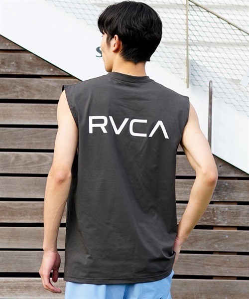 【クーポン対象】RVCA ルーカ BD041-856 メンズ ラッシュガード タンクトップ UVカット 水陸両用 ユーティリティ 速乾 バックプリント KK1 D23(WTBK-S)