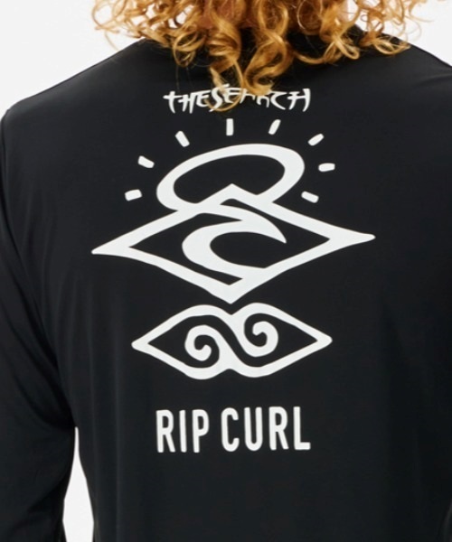 RIPCURL リップカール 12DMRV メンズ ラッシュガード 長袖 UVカット 水陸両用 ユーティリティ ラッシュTシャツ 速乾 KX1 D23(BK-M)