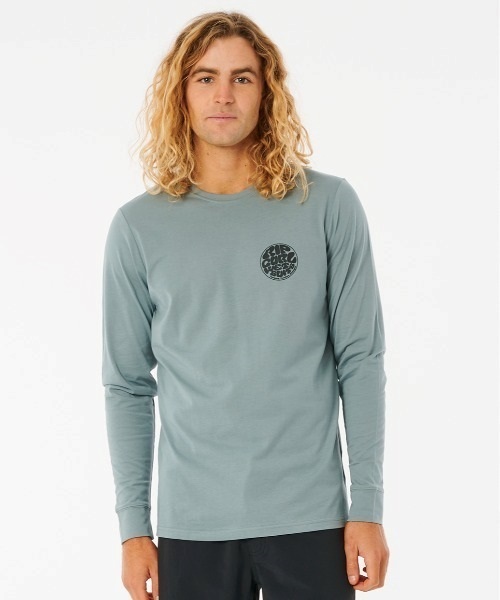 RIPCURL リップカール 12EMRV メンズ ラッシュガード 長袖 UVカット 水陸両用 ユーティリティ ラッシュTシャツ 速乾 KX1 D23(GR-M)