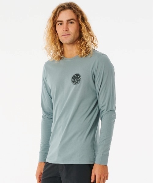 RIPCURL リップカール 12EMRV メンズ ラッシュガード 長袖 UVカット 水陸両用 ユーティリティ ラッシュTシャツ 速乾 KX1 D23(GR-M)