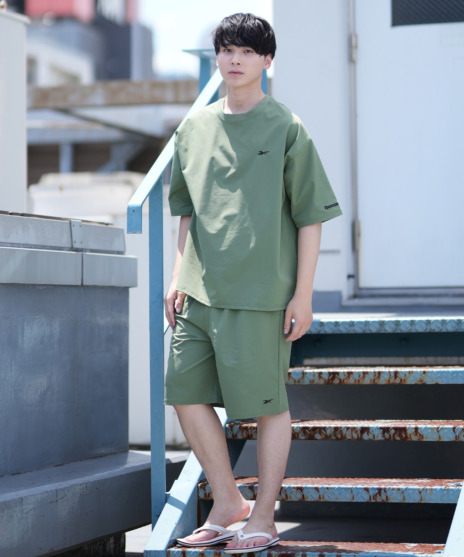 ラッシュガード Reebok リーボック 水着 ラッシュガード 半袖 Tシャツ メンズ
