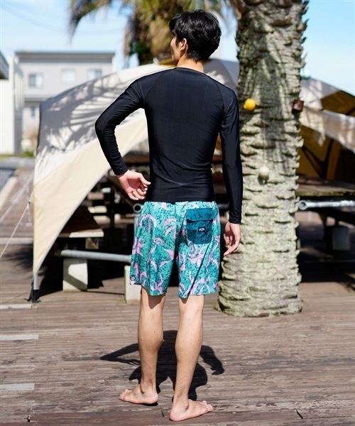 【クーポン対象】BILLABONG ビラボン BD011-853 メンズ ラッシュガード 長袖 UVカット 吸汗速乾 サーフィン KX1 E5(BKWT-M)