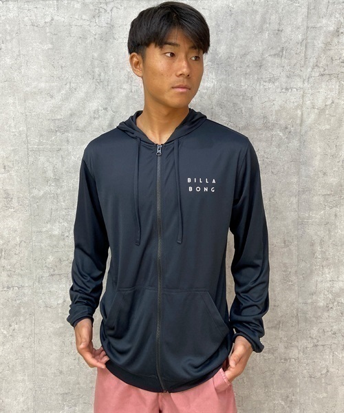 【クーポン対象】BILLABONG ビラボン BD011-864 メンズ ラッシュガード 長袖 ジップアップパーカー UVカット 水陸両用 ユーティリティ KX1 E5(WTBK-S)