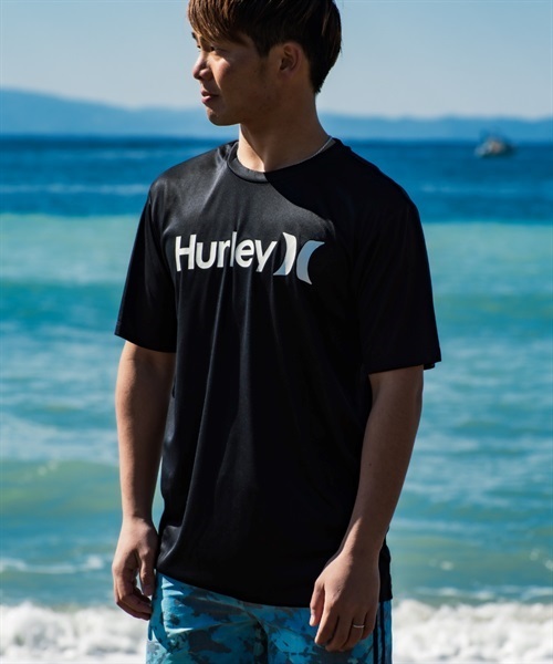 Hurley ハーレー  メンズ ラッシュガード 半袖 UVカット 水陸両用 ユーティリティ ラッシュTシャツ 吸水速乾 MRG2310032(WT-S)