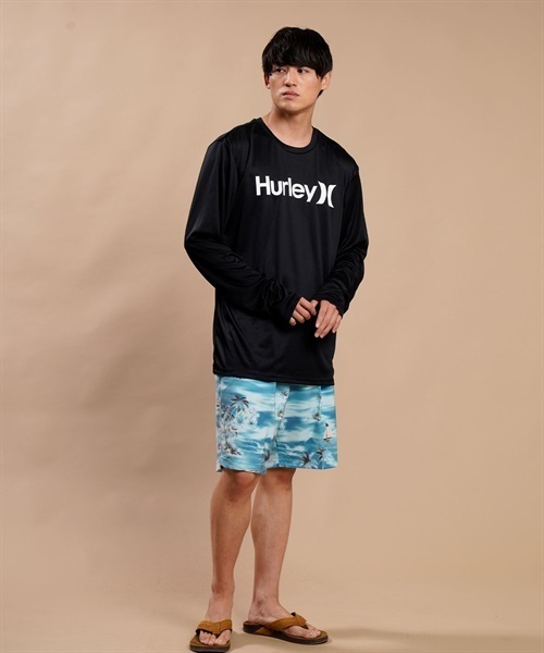 Hurley ハーレー メンズ ラッシュガード 長袖 UVカット 水陸両用 ユーティリティ ラッシュTシャツ 吸水速乾  MRG2310033(WT-S)