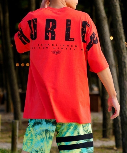 Hurley ハーレー MSS2310029 メンズ ラッシュガード 半袖 UVカット 水陸両用 ユーティリティ ラッシュTシャツ 吸水速乾 KX1 D23(BK-M)