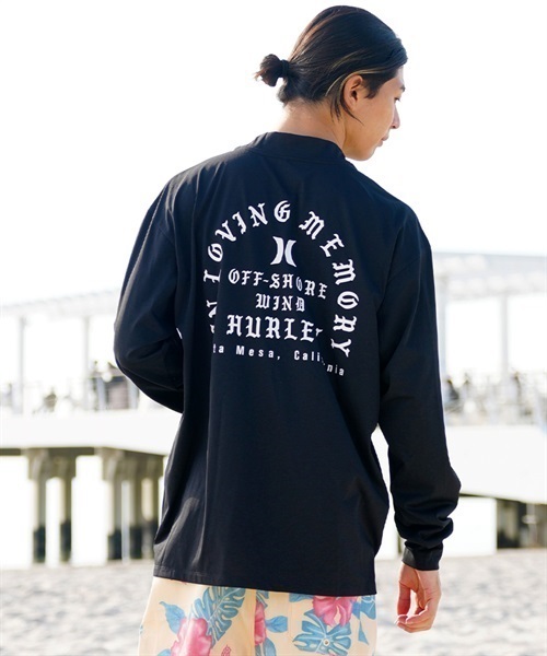 Hurley ハーレー 23S01MRG06 メンズ ラッシュガード 長袖 UVカット モックネック ラッシュロンT 水陸両用 ユーティリティ KX2 E25(WT-M)