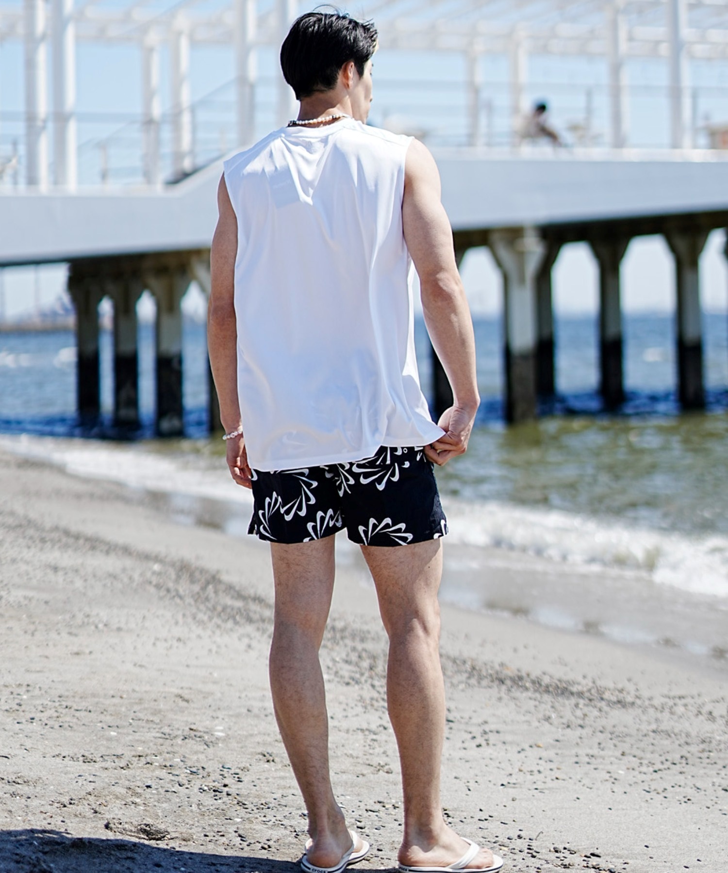 Hurley ハーレー メンズ ラッシュガード ノースリーブ マッスルタンク ワンポイント UVカット 吸水速乾 MRG2310034(BLK-S)