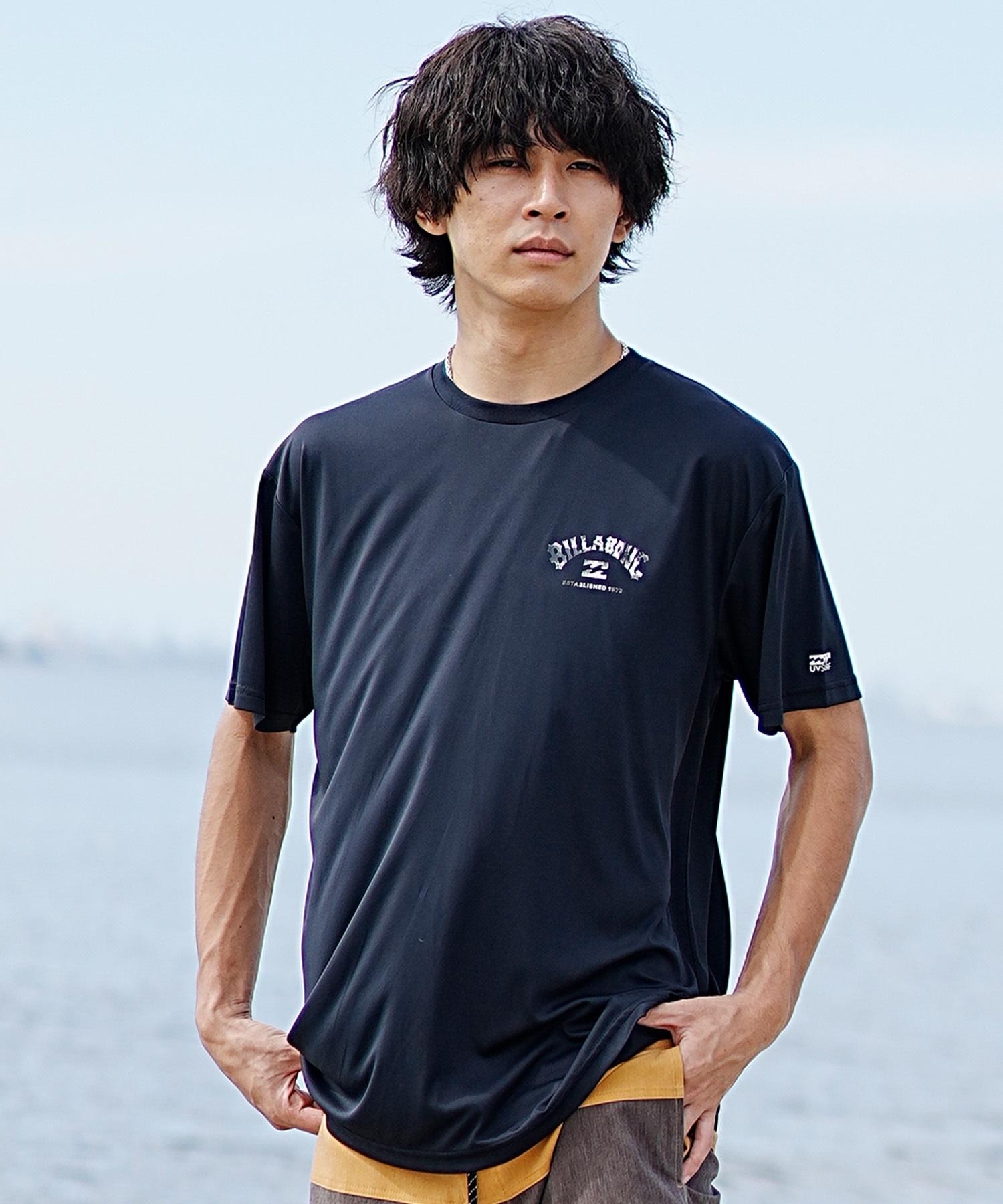 【クーポン対象】BILLABONG ビラボン メンズ 半袖 ラッシュガード Tシャツ バックプリント ユーティリティ 水陸両用 UVカット BE011-856(WHT-M)