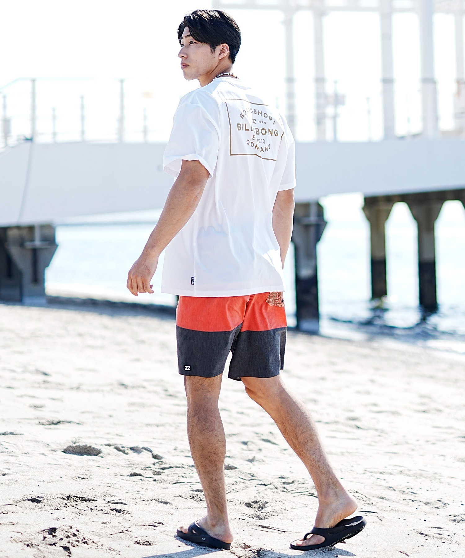 BILLABONG ビラボン メンズ 半袖ラッシュガード ユーティリティ 水陸両用 UVケア BE011-858(WHT-M)