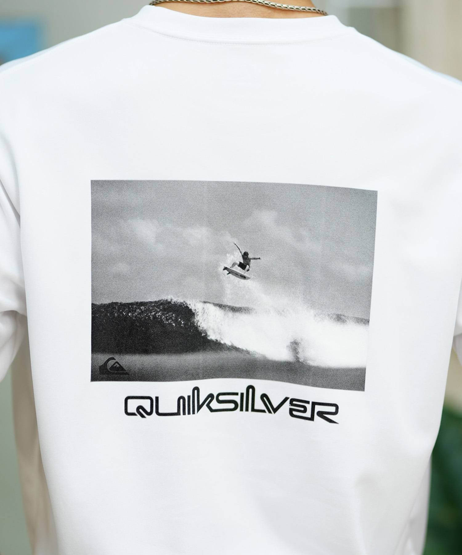 【マトメガイ対象】QUIKSILVER クイックシルバー メンズ ラッシュガード Tシャツ 半袖 水着 UVカット PHOTO 24 SS QLY241629M ムラサキスポーツ限定(WHT2-M)