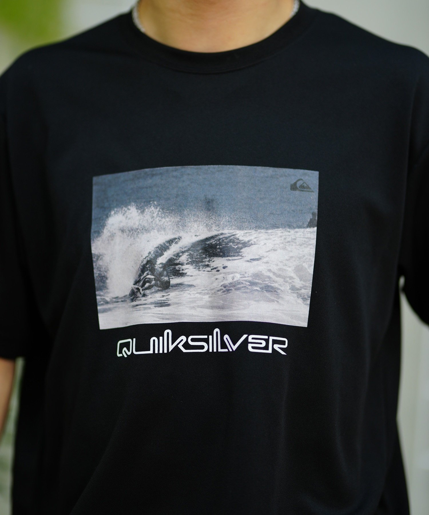 QUIKSILVER クイックシルバー メンズ ラッシュガード Tシャツ 半袖 水着 UVカット PHOTO 24 SS QLY241629M ムラサキスポーツ限定(BLK2-M)