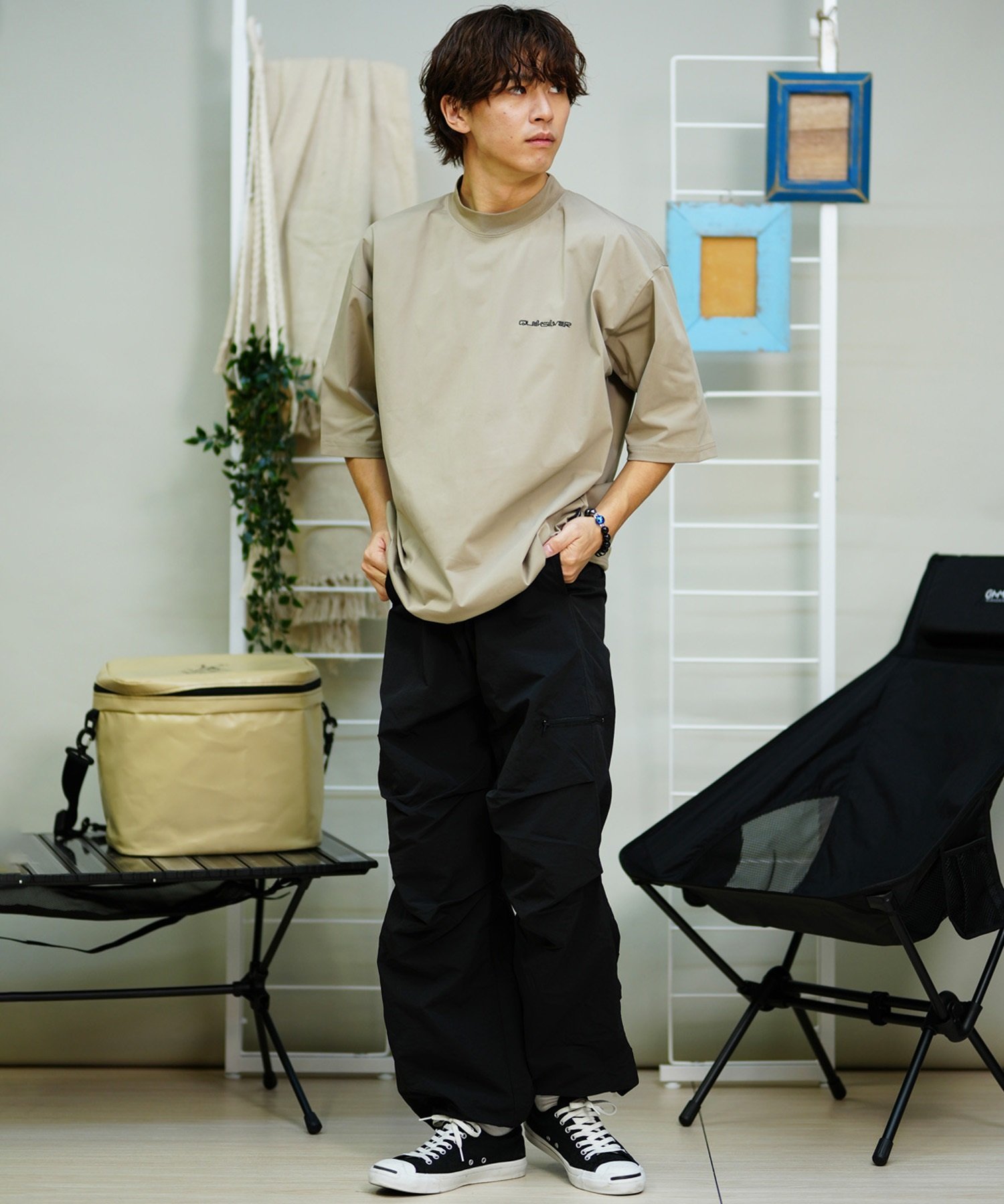 ★QUIKSILVER★ メンズ ラッシュガード 半袖 /アウトドア QUIKSILVER クイックシルバー メンズ ラッシュガード Tシャツ
