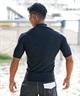 【マトメガイ対象】QUIKSILVER クイックシルバー メンズ ラッシュガード 半袖 Tシャツ 水着 UVカット ALL TIME SR QLY241022(BLK1-M)
