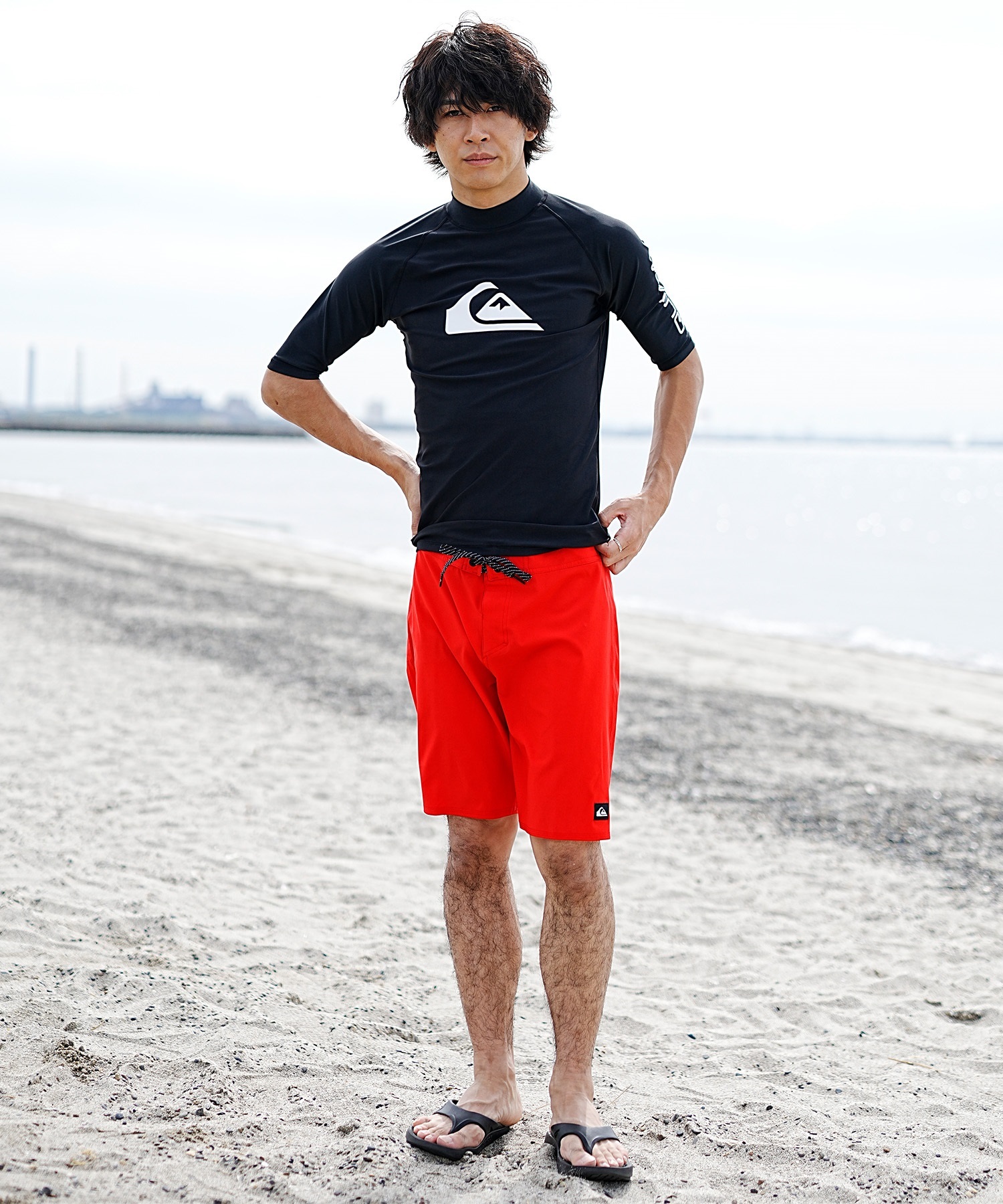 ★QUIKSILVER★ メンズ ラッシュガード 半袖 /アウトドア QUILSILVER クイックシルバー ラッシュガード メンズ 半袖