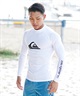 【マトメガイ対象】QUIKSILVER クイックシルバー メンズ ラッシュガード 長袖 Tシャツ ロンT 水着 UVカット ALL TIME LR QLY241021(BLK2-M)