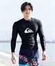 【マトメガイ対象】QUIKSILVER クイックシルバー メンズ ラッシュガード 長袖 Tシャツ ロンT 水着 UVカット ALL TIME LR QLY241021(BLK1-M)