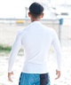 【クーポン対象】QUIKSILVER クイックシルバー メンズ ラッシュガード 長袖 Tシャツ ロンT 水着 UVカット ALL TIME LR QLY241021(WHT-M)