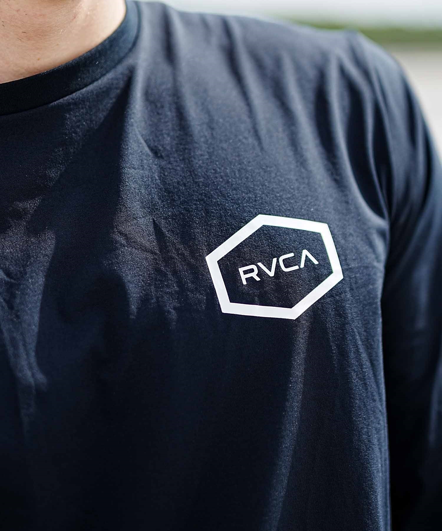 RVCA ルーカ HEX SURF LS メンズ ラッシュガード 長袖 Tシャツ ロンT 水陸両用 ユーティリティ UVカット BE041-801(BLK-S)