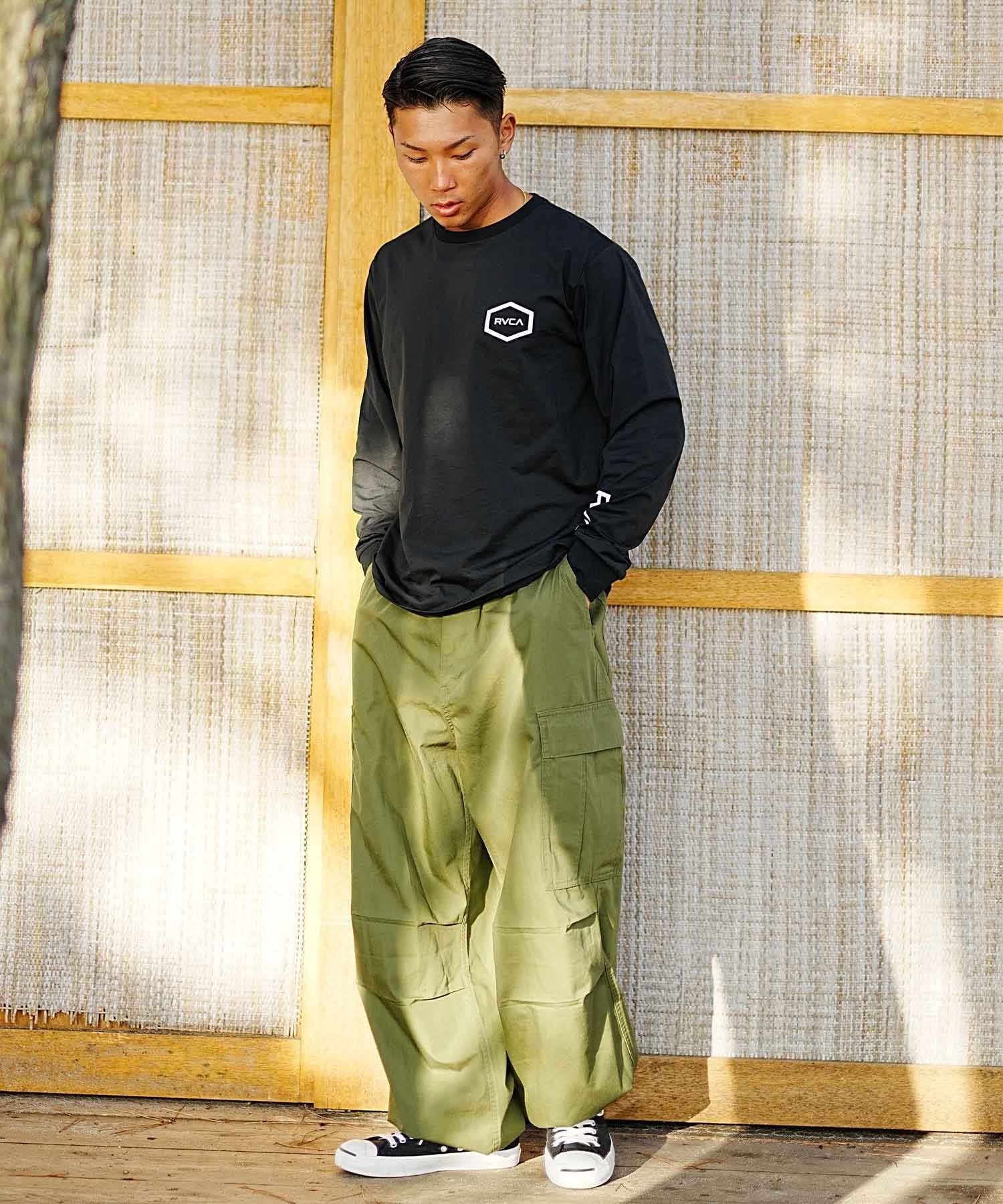 RVCA ルーカ HEX SURF LS メンズ ラッシュガード 長袖 Tシャツ ロンT 水陸両用 ユーティリティ UVカット BE041-801(BBL-S)