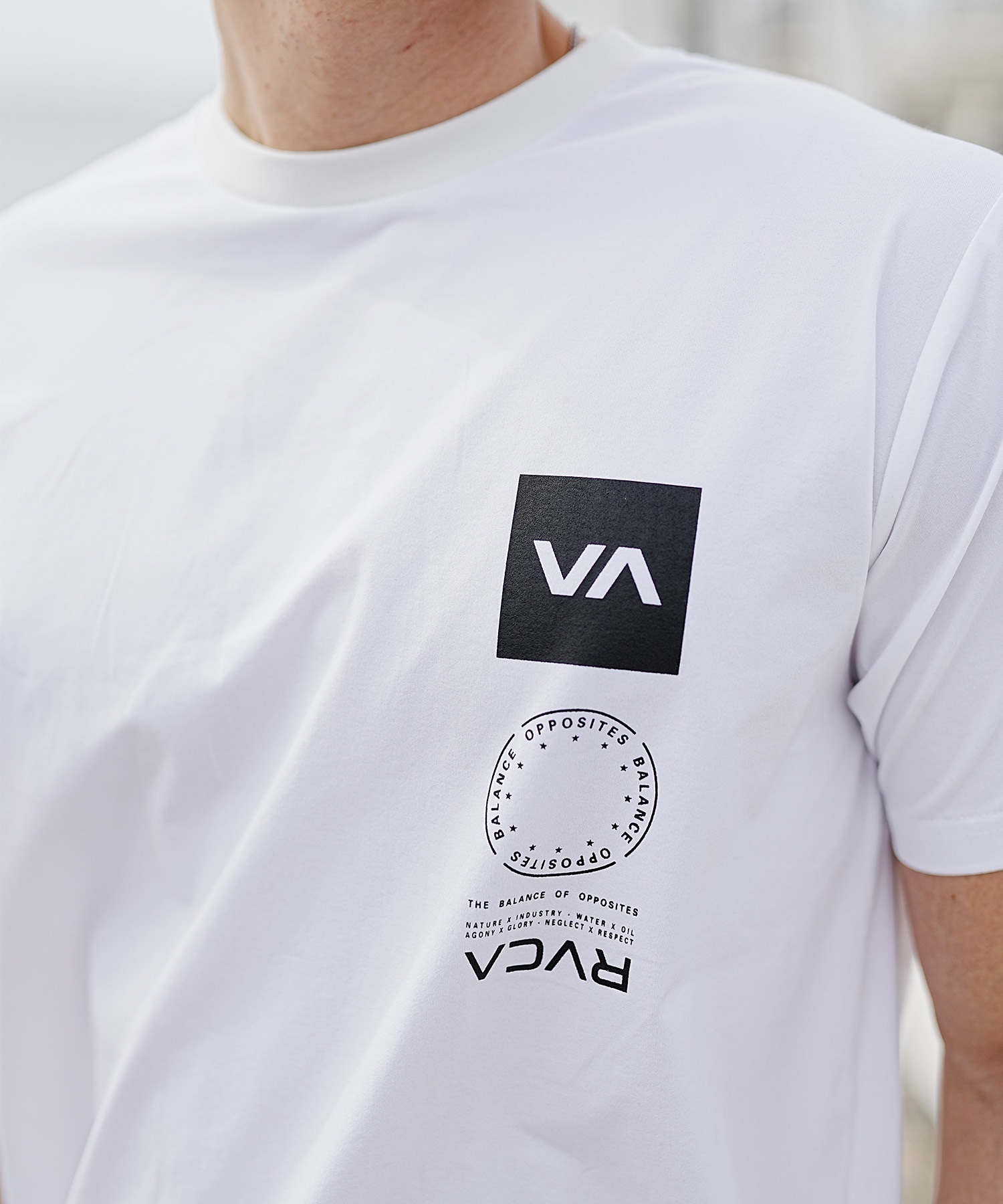 【マトメガイ対象】RVCA ルーカ メンズ 半袖 Tシャツ バックプリント ラッシュガード UVカット 水着 水陸両用 ユーティリティ BE041-804(BLK-S)