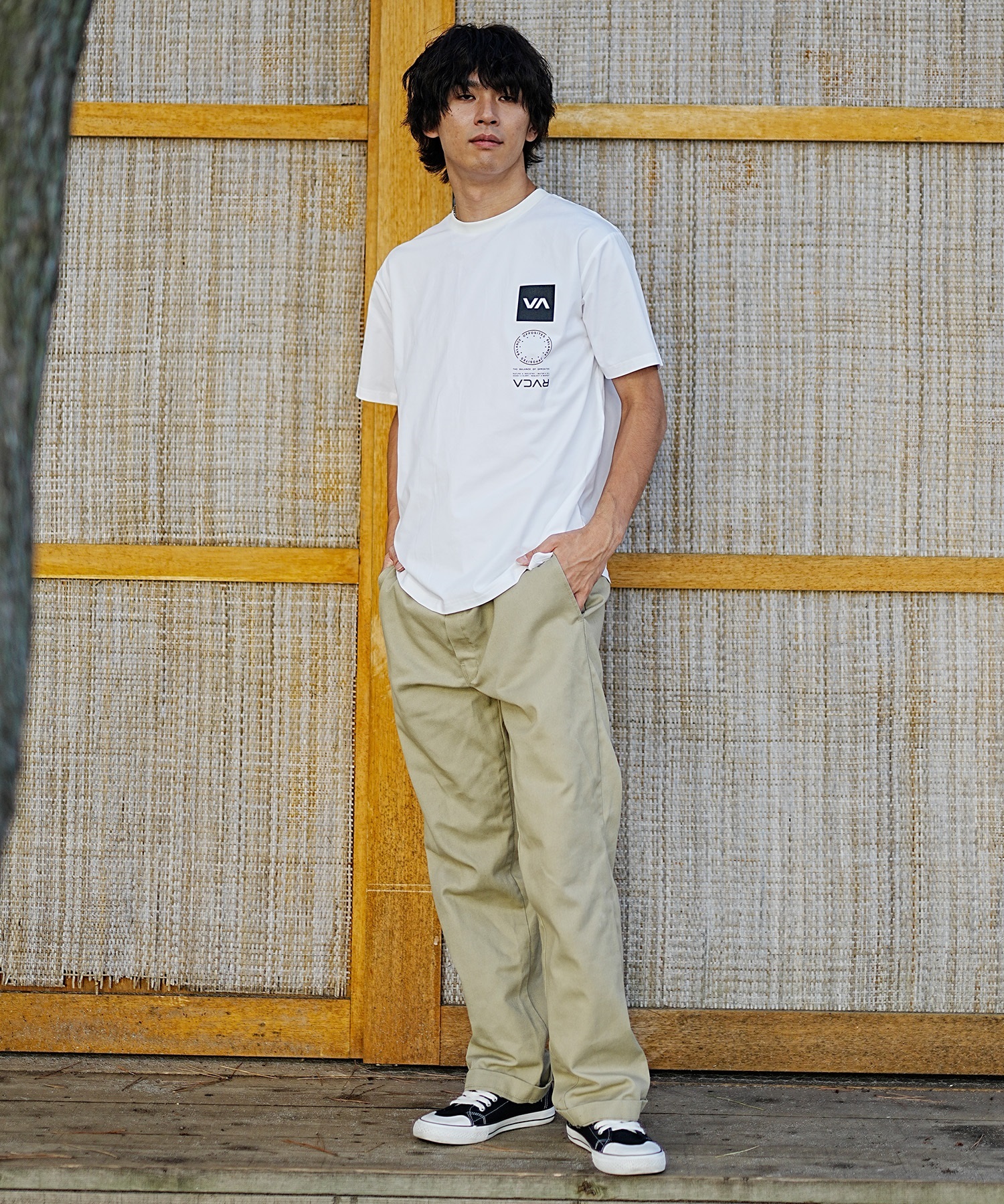 RVCA ルーカ メンズ 半袖 Tシャツ バックプリント ラッシュ