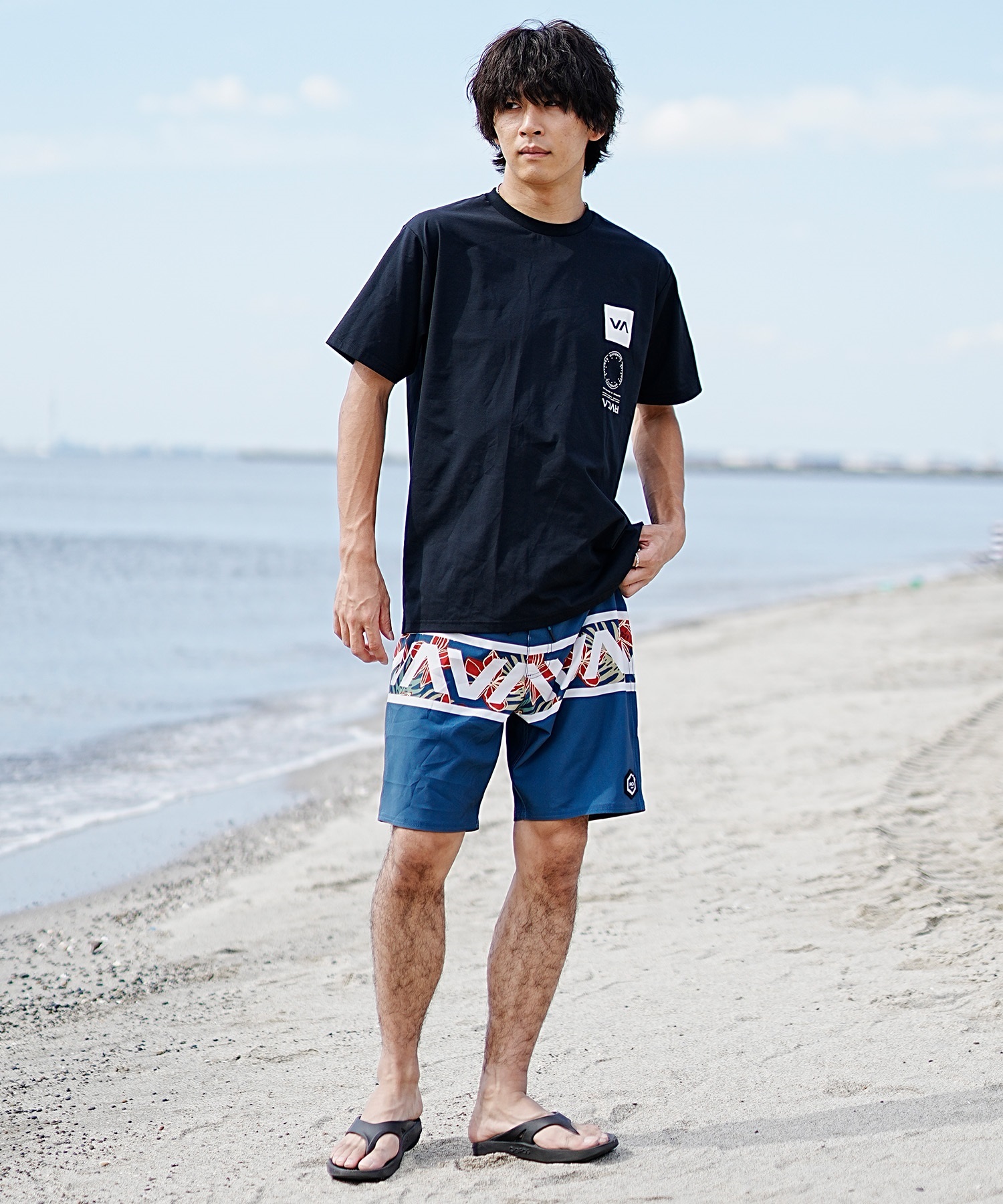 【マトメガイ対象】RVCA ルーカ メンズ 半袖 Tシャツ バックプリント ラッシュガード UVカット 水着 水陸両用 ユーティリティ BE041-804(WHT-S)