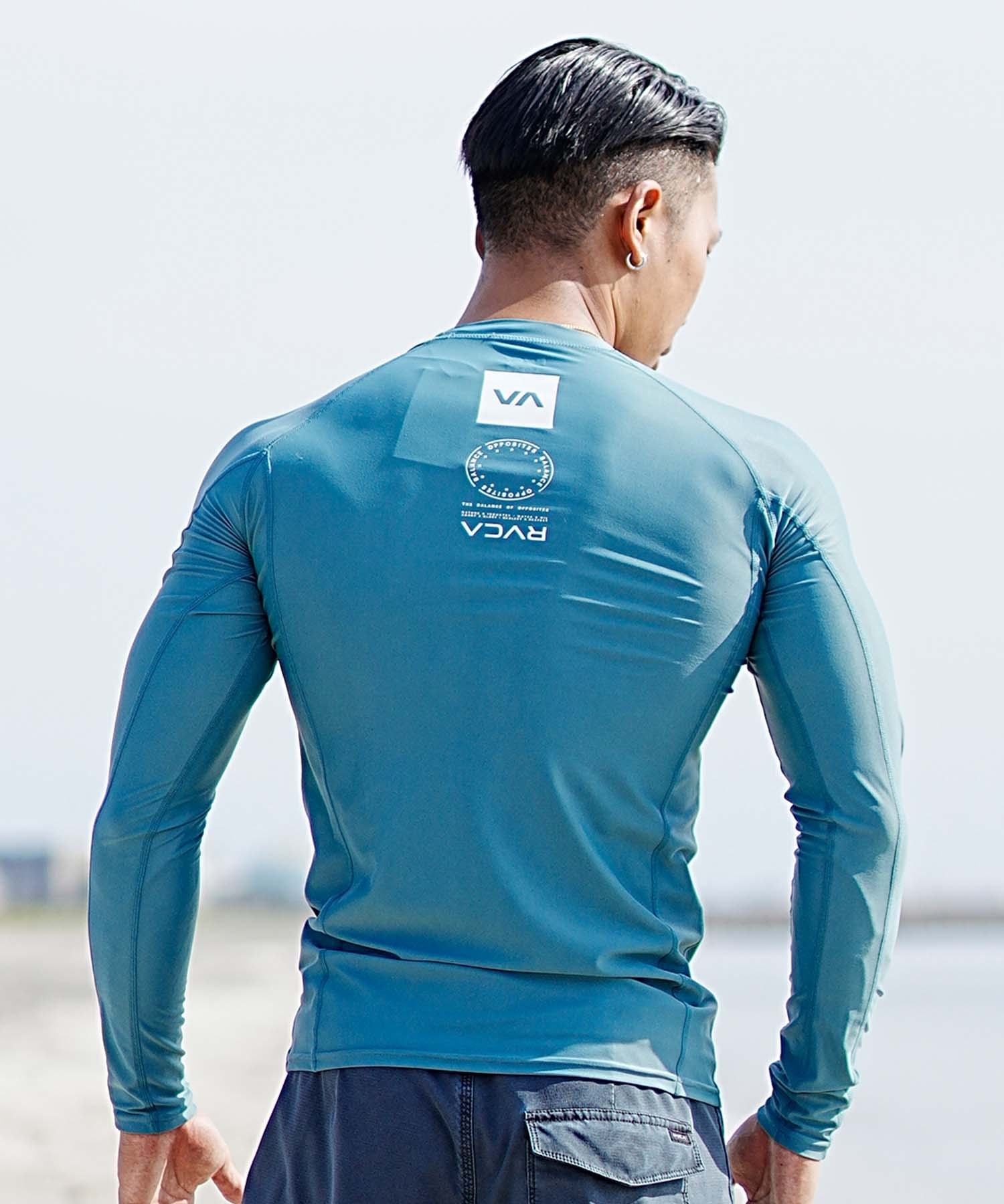 RVCA ルーカ メンズ ラッシュガード 水着 長袖 ブランドロゴ UV