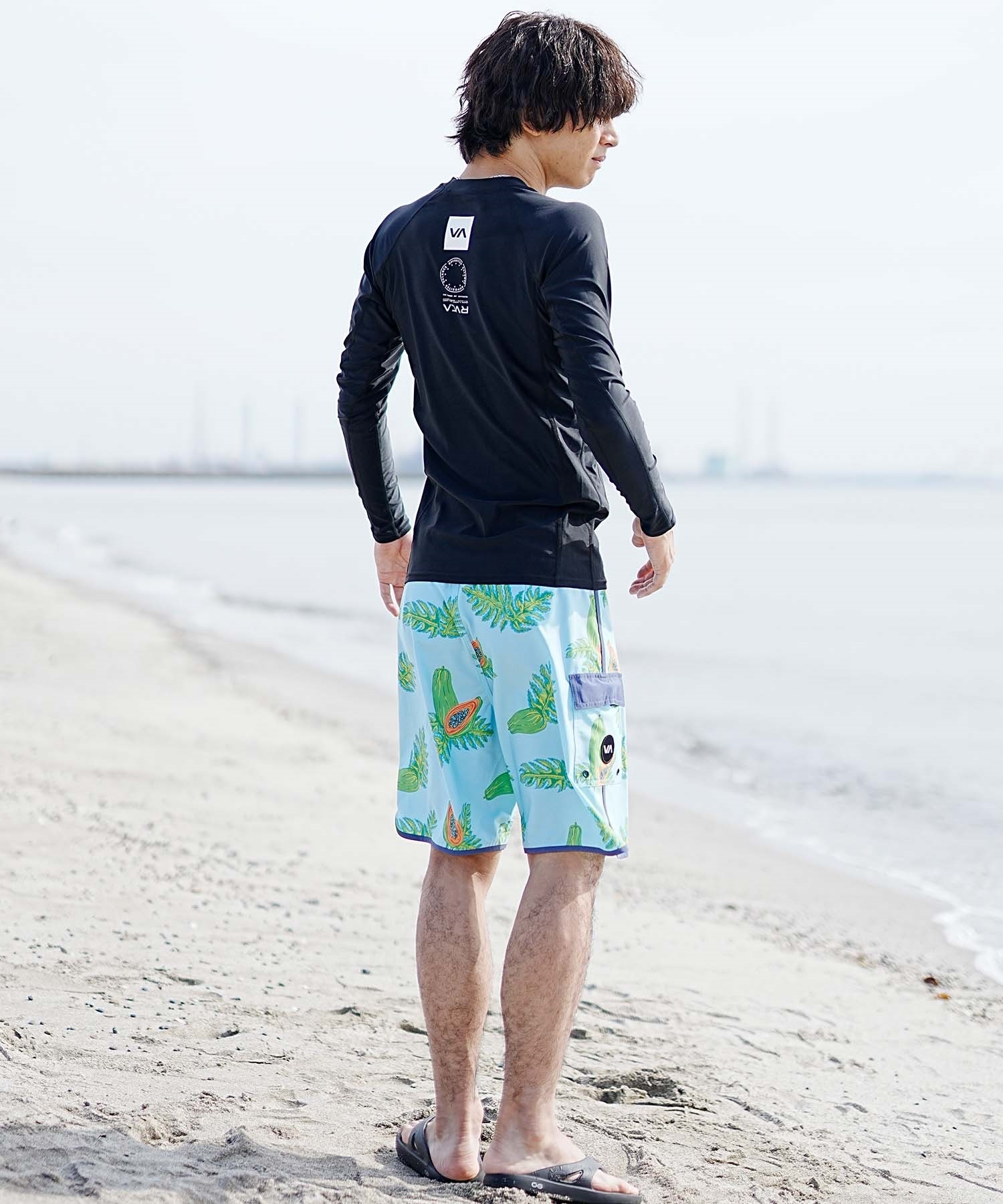 RVCA ルーカ メンズ ラッシュガード 水着 長袖 ブランドロゴ UV