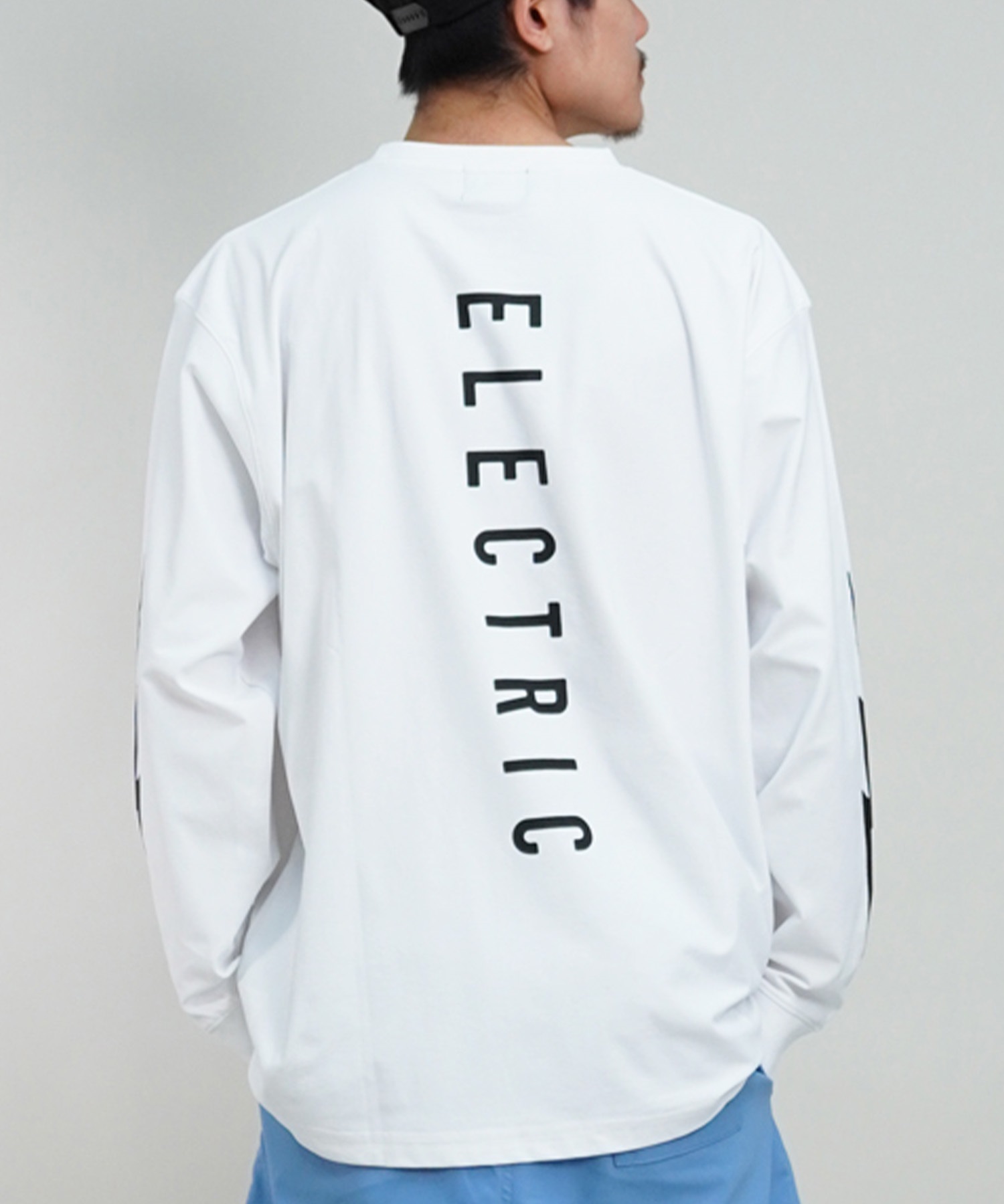 Electric エレクトリック メンズ 長袖ラッシュガード 水陸両用 ユーティリティ 長袖Tシャツ E24STM01 ムラサキスポーツ限定(W/BK-M)
