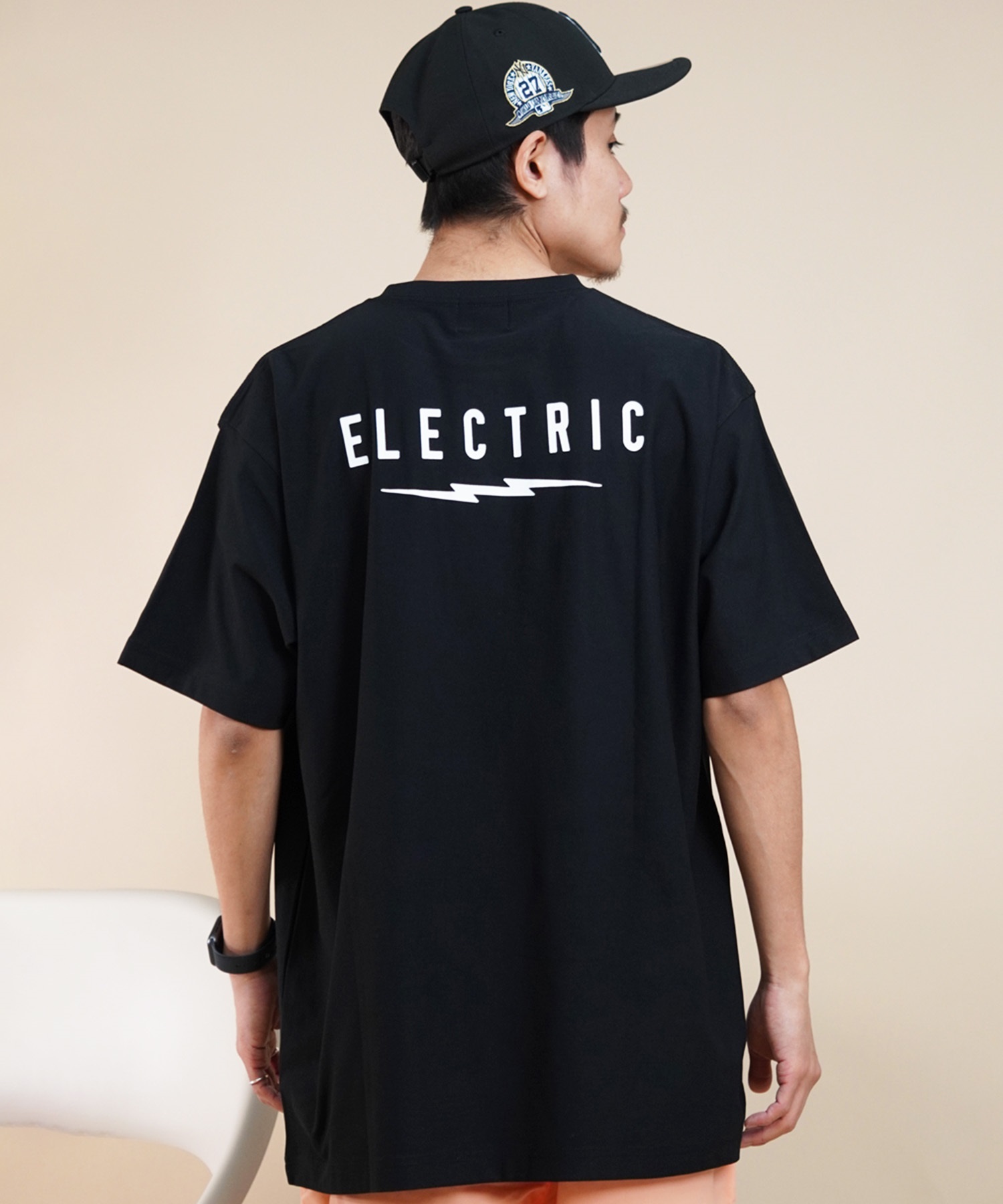 Electric エレクトリック メンズ 半袖ラッシュガード 水陸両用 ユーティリティ 半袖Tシャツ E24STM02 ムラサキスポーツ限定(W/BK-M)