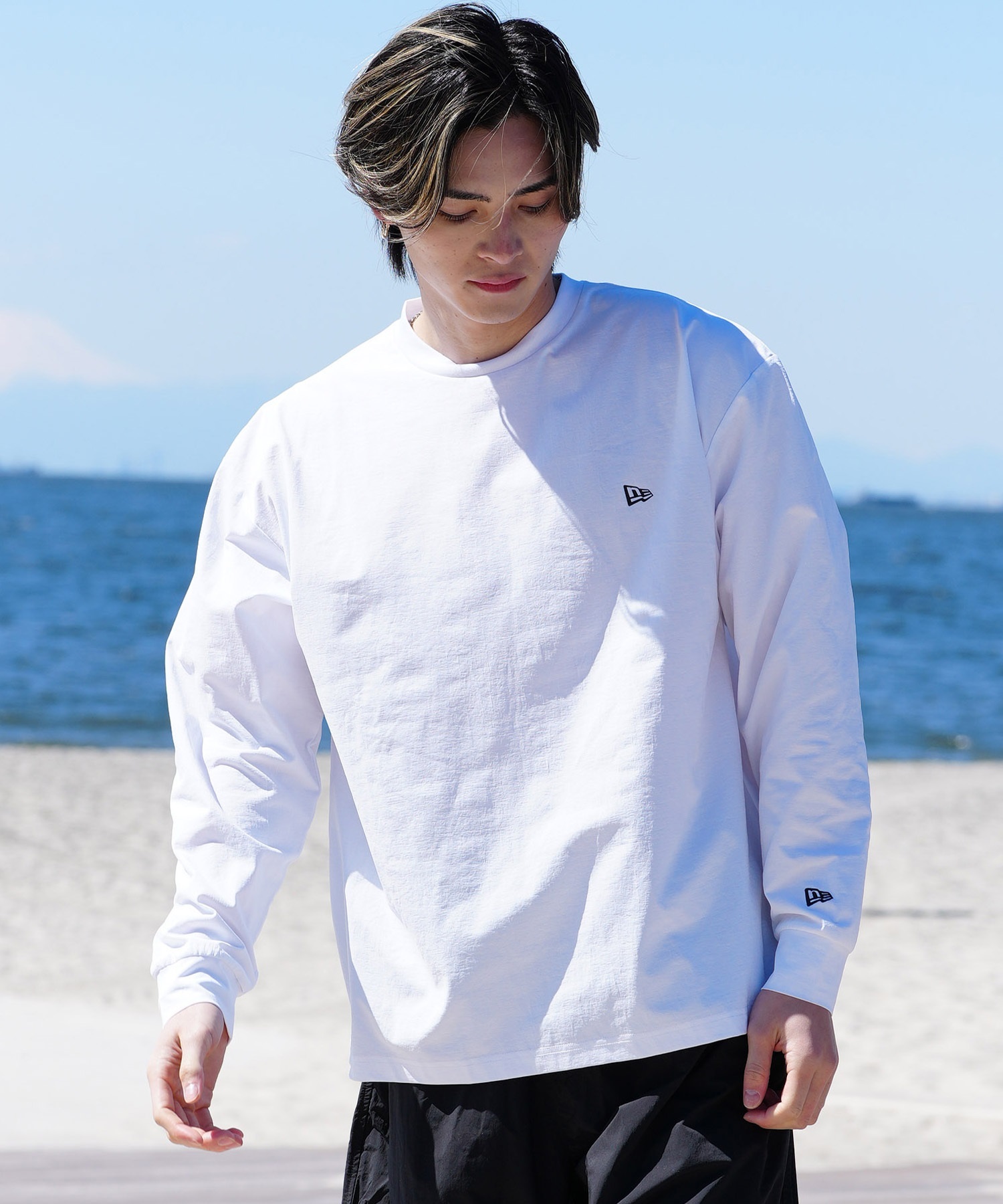 水陸両用 ラッシュガード にも使える 長袖 ドライTシャツ XL 黒猫 NAVY 水陸両用 ラッシュガード にも使える メンズ 長袖 Tシャツ XL ドライ